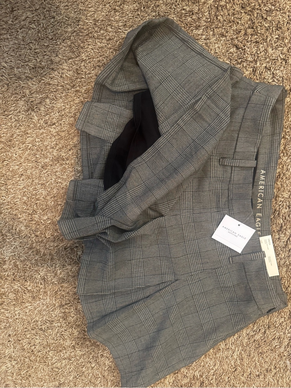 American Eagle Outfitters Gray Plaid Women’s Skort